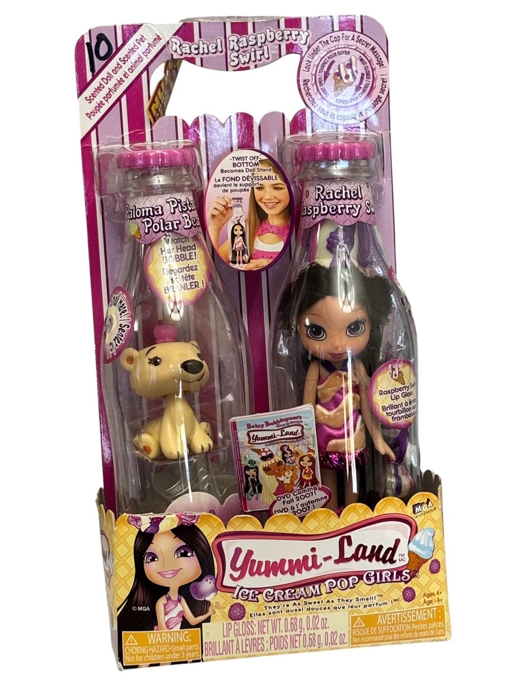 Yummi-Land Ice Cream Pop Girls Raspberry Swirl & Pistachio Polar Bear Set